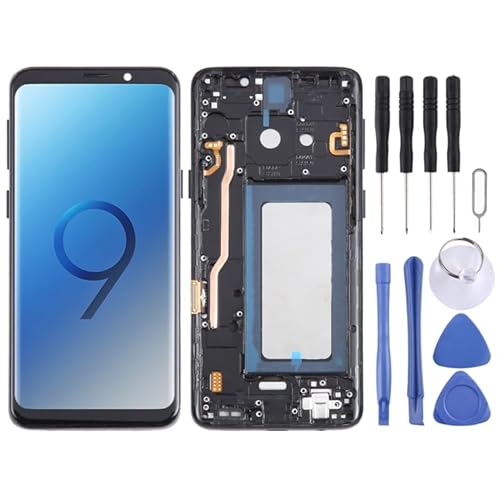 KXPASUKOJX Für Für Galaxy S9 SM-G960 TFT LCD-Bildschirm-Digitalisierer Vollmontage mit Rahmen (schwarz) von KXPASUKOJX