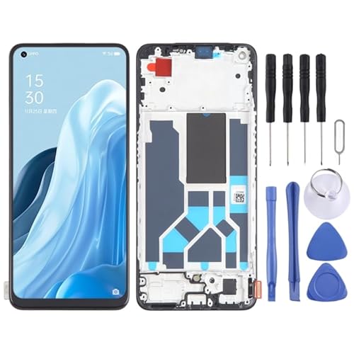 KXPASUKOJX LCD-Bildschirm AMOLED LCD -Bildschirm für Für Oppo Reno7 SE 5G Digitizer Vollmontage mit Rahmen von KXPASUKOJX