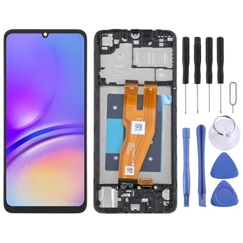 KXPASUKOJX LCD-Bildschirm Fr Für Galaxy A05 SM-A055F LCD-Bildschirm-Digitalisierer Vollmontage mit Rahmen (schwarz) von KXPASUKOJX