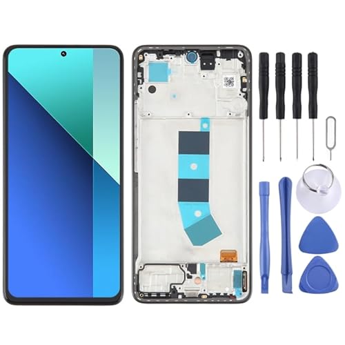 KXPASUKOJX LCD-Bildschirm Fr Für Xiaomi Redmi Hinweis 13 4G AMOLED Material LCD -Bildschirm Digitalisierer Vollstndiger Baugruppe mit Rahmen von KXPASUKOJX
