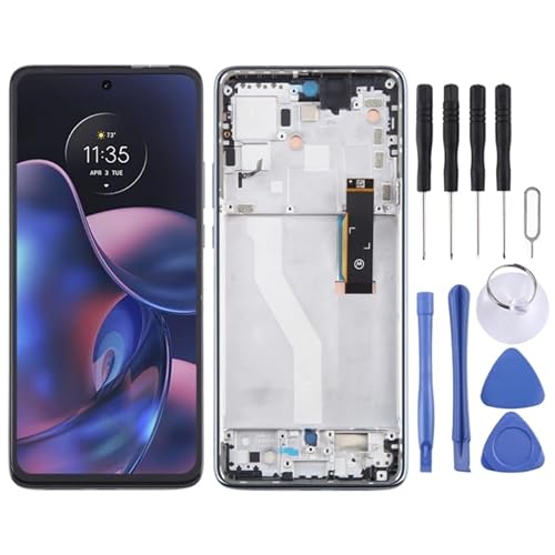KXPASUKOJX LCD-Bildschirm Für Für Motorola Edge 2022 OEM LCD -Bildschirm Digitalisierer Vollmontage mit Rahmen (schwarz) von KXPASUKOJX