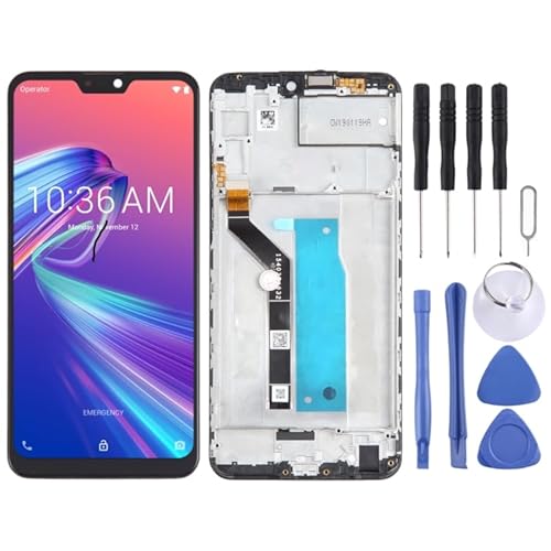 KXPASUKOJX LCD-Bildschirm OEM-LCD-Bildschirm für for ASUS Zenfone Max Pro (M2) ZB631KL, Digitizer-Vollmontage mit Rahmen (schwarz) von KXPASUKOJX