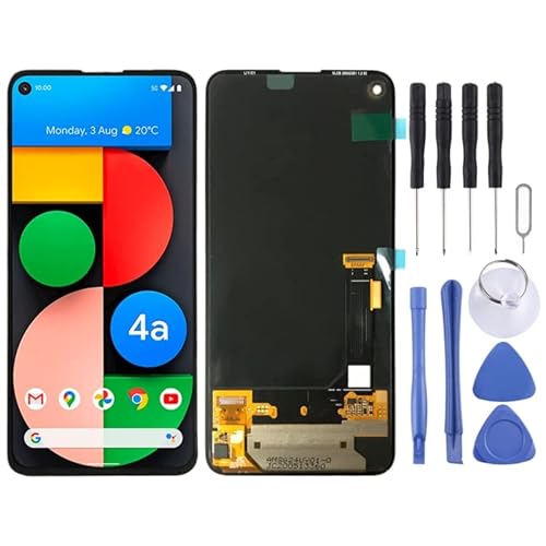 KXPASUKOJX LCD-Bildschirm OLED LCD -Bildschirm für Für Google Pixel 4A 5G GD1YQ G025I mit Digitalisierer Vollbaugruppe von KXPASUKOJX
