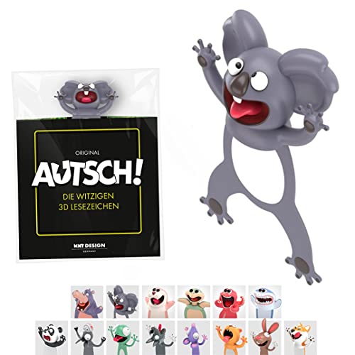 KXT Witzige 3D Lesezeichen - Original AUTSCH! Cartoon Tiere - Lustiges Geschenk für Kinder und Erwachsene (Koala) von KXT DES!GN