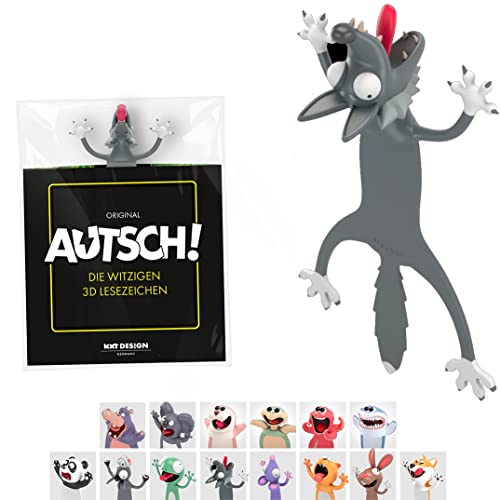 KXT Witzige 3D Lesezeichen - Original AUTSCH! Cartoon Tiere - Lustiges Geschenk für Kinder und Erwachsene (Kojote) von KXT DES!GN
