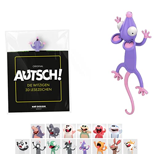 KXT Witzige 3D Lesezeichen - Original AUTSCH! Cartoon Tiere - Lustiges Geschenk für Kinder und Erwachsene (Maus) von KXT DES!GN