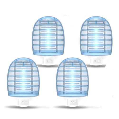 Elektrischer Insektenvernichter 4 Pack,Mückenschutz Steckdose,Mückenlampe Led,Fliegenfalle für Zuhause,Geeignet für Zuhause,Küche,Schlafzimmer,Esszimmer und Aussen Gärten von KXYINOS