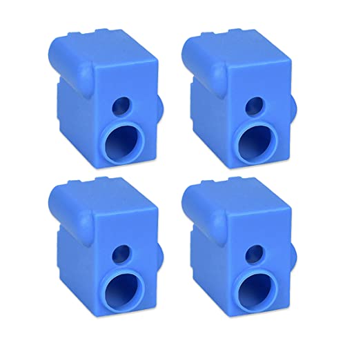 4 Stück Volcano Heatblock Silikon Socken, Heizblock Schutz, 3D Drucker Zubehör, Hotend silikonhülle, Extruder heizblock, Für z.b Artillery Sidewinder X1 /X2 /Genius Pro/Anycubic Vyper/Kobra Plus(Blau) von KYLOS