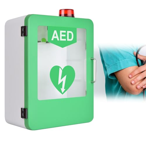 AED-Wandschrank Defibrillator-Schließfach für zu Hause Ausgestattet mit Alarm-Notfall-Blitzlicht Kardiologische Außenbox für die häusliche Krankenpflege von KYZTMHC