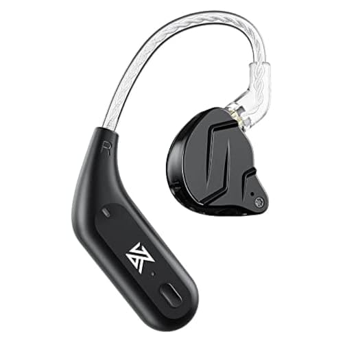 Airloop AZ09-C Bluetooth-Kabel,KZ-Upgrade-Kopfhörerkabel,Bluetooth 5.2 Kabellose Ohrbügel mit Mikrofon,Geeignet für ZSN/ZSN PRO/ZS10 PRO/AS16/AS12/ZSX/ZSN PRO-X/Zax/ASF/ASX/DQ6, Black von KZ