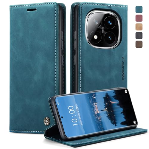 KZB Handyhülle für Xiaomi Redmi Note 14 Pro 5G Hülle (Nicht für 4G) Premium Leder Klappbar Tasche Magnet Kartenfach Standfunktion Klapphülle Schutzhülle für Redmi Note 14 Pro Plus 5G - Blaugrün KZB Handyhülle für Xiaomi Redmi Note 14 Pro 5G Hülle (Nicht für 4G) Premium Leder Klappbar Tasche Magnet Kartenfach Standfunktion Klapphülle Schutzhülle für Redmi Note 14 Pro Plus 5G - Blaugrün von KZB