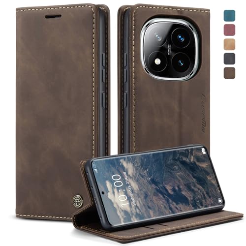KZB Handyhülle für Xiaomi Redmi Note 14 Pro 5G Hülle (Nicht für 4G) Premium Leder Klappbar Tasche Magnet Kartenfach Standfunktion Klapphülle Schutzhülle für Redmi Note 14 Pro Plus 5G - Kaffee KZB Handyhülle für Xiaomi Redmi Note 14 Pro 5G Hülle (Nicht für 4G) Premium Leder Klappbar Tasche Magnet Kartenfach Standfunktion Klapphülle Schutzhülle für Redmi Note 14 Pro Plus 5G - Kaffee von KZB