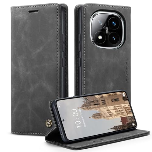 KZB Handyhülle für Xiaomi Redmi Note 14 Pro 5G Hülle (Nicht für 4G) Premium Leder Klappbar Tasche Magnet Kartenfach Standfunktion Klapphülle Schutzhülle für Redmi Note 14 Pro Plus 5G - Grau KZB Handyhülle für Xiaomi Redmi Note 14 Pro 5G Hülle (Nicht für 4G) Premium Leder Klappbar Tasche Magnet Kartenfach Standfunktion Klapphülle Schutzhülle für Redmi Note 14 Pro Plus 5G - Grau von KZB
