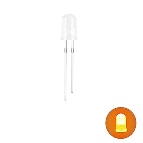 100pcs 5mm LED Lamp Beads Light-emitting Diode Color Red White Yellow Blue Light-emitting LED Circuit Combination Kit DIY LED(Lavender) von KZEEVJTJY