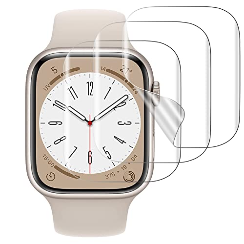 [3 Stück] Displayschutz für Apple Watch Serie 8 41 mm, blasenfrei, HD klar, transparent, TPU Displayschutzfolie für Apple Watch Serie 8 41 mm von KZIOACSH