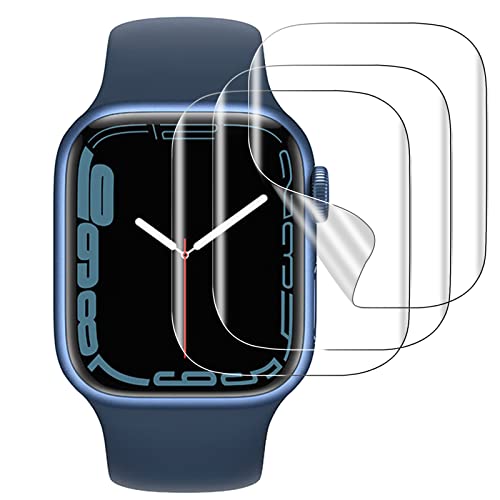 [3 Stück] Displayschutz für Apple Watch Serie 8 45 mm, blasenfrei, HD klar, transparent, TPU Displayschutzfolie für Apple Watch Serie 8 45 mm von KZIOACSH