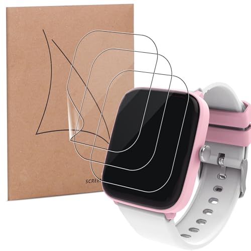 KZIOACSH [3 Stück] Displayschutzfolie für Ice-Watch Ice Smart Junior 2.0, blasenfrei, HD, klar, transparent, TPU, Displayschutzfolie für Ice-Watch Ice Smart Junior 2.0 von KZIOACSH