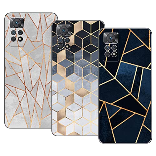 KZIOACSH 3 x Schutzhülle für Xiaomi Redmi Note 11/Redmi Note 11S, TPU-Silikon, weich [stoßfest] [Kratzfest], ultradünn, Gel, weich, Schutz für Xiaomi Redmi Note 11/Redmi Note 11S von KZIOACSH
