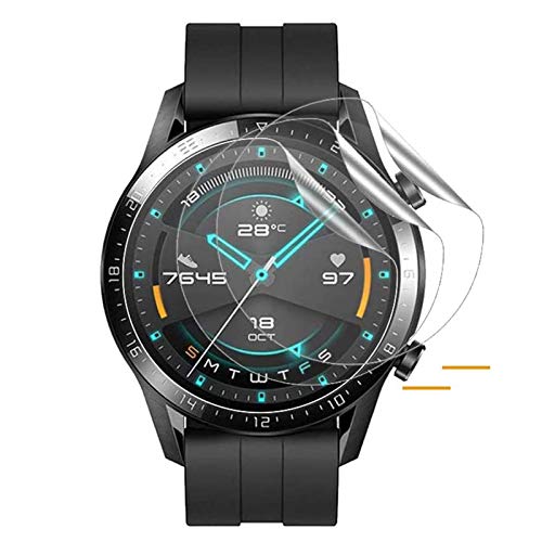KZIOACSH Displayschutzfolie für Huawei Watch GT2, 46 mm, 3er-Pack, blasenfrei, einfache Anbringung, HD-TPU, transparent von KZIOACSH