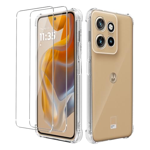 KZIOACSH Durchsichtige Handyhülle für Motorola Edge 50 Neo + 2 Stück gehärtetes Glas, ultradünn, stoßfest, kratzfest, weiches TPU-Silikon KZIOACSH Durchsichtige Handyhülle für Motorola Edge 50 Neo + 2 Stück gehärtetes Glas, ultradünn, stoßfest, kratzfest, weiches TPU-Silikon von KZIOACSH
