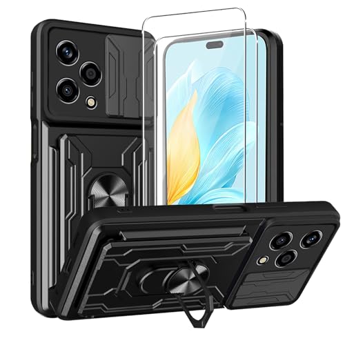 KZIOACSH Schutzhülle für Honor 200 Lite, stoßfeste Handyhülle in Militärqualität, integrierter Ständer, Schiebe-Kamera-Abdeckung, abnehmbarer Kartenhalter, kratzfeste, robuste Stoßstangen-Abdeckung KZIOACSH Schutzhülle für Honor 200 Lite, stoßfeste Handyhülle in Militärqualität, integrierter Ständer, Schiebe-Kamera-Abdeckung, abnehmbarer Kartenhalter, kratzfeste, robuste Stoßstangen-Abdeckung von KZIOACSH