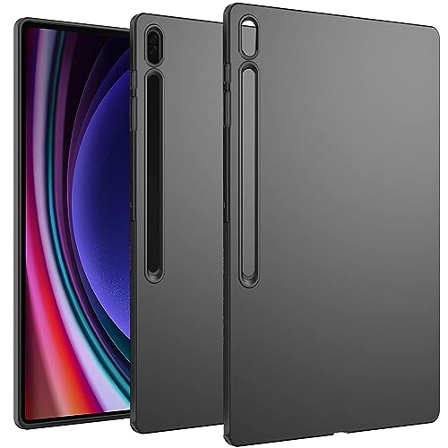 KZIOACSH Schutzhülle für Samsung Galaxy Tab S9 Ultra, flexibel, ultradünn, kratzfest, stoßfest, robust, mattschwarz, seidig, weich, leicht, TPU, stoßfeste Schutzhülle von KZIOACSH