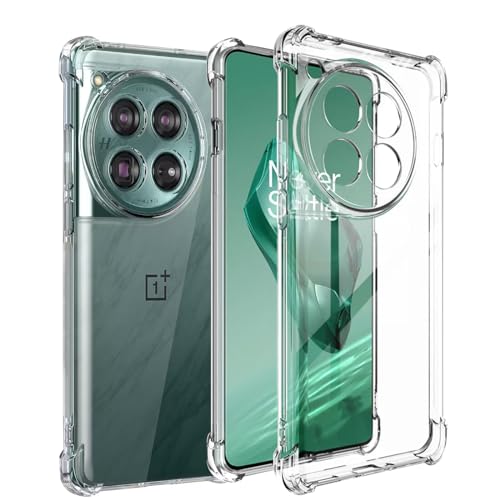 KZIOACSH Transparente Hülle für OnePlus 12, Crystal Clear Stoßfest Weich TPU Schutzhülle Back Case [Airbag-Schutz] Ultradünne rutschfeste Anti-Kratzer Rugged Bumper Cover für OnePlus 12 von KZIOACSH