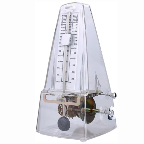 Hochpräzises mechanisches Metronom für Anfänger, Universelles Metronom für Instrumente, Klavier, Gitarre, Ukulele, Violinen-Schlagzeug, präziser Rhythmus und Tempo, transparent von KZU