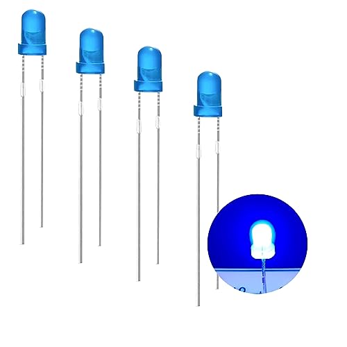 120 Stück 3mm LED Leuchtdioden, 2 Pin LED Dioden, Extra Hell 3 mm LED Sortiments kits, Diffus Dioden Set für Wissenschafts projekte, Heimwerkerprojekte (Blau 120 Stück) von Ka wah core