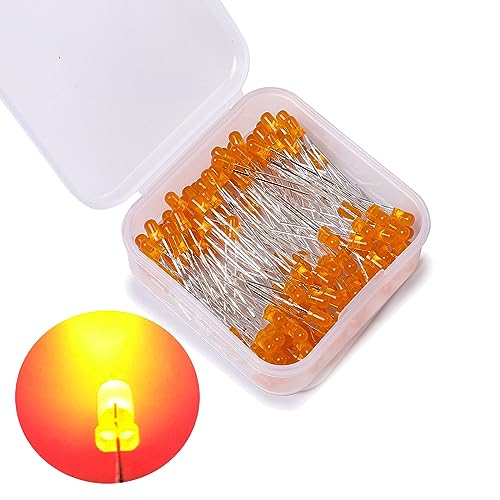 3mm LED-Dioden, 120 Stück Leuchtdiode Orange LED, für wissenschaftliches Projekt, DIY, elektronische Beleuchtungskomponenten, Orange von Ka wah core