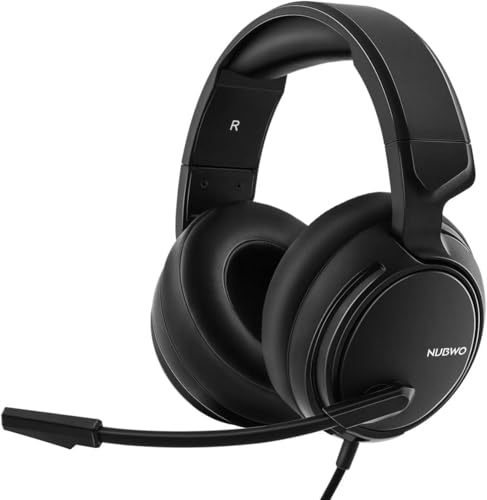 NUBWO N12 Gaming-Headset & Xbox One Headset & PS4 Headset, 3,5 mm Surround-Stereo-Gaming-Kopfhörer mit Mikrofon, weicher Memory-Ohrenschützer für PC, Laptop von KaKille