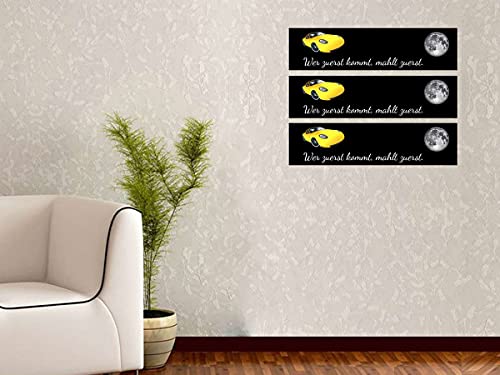 3er Magnet Tafelfolie Set | magnetisch & selbstklebend | Magnetstreifen Magnetband | Haftgrund für Magnete beschreibbar mit Kreide & Kreidestift | Farbe:schwarz (3 Stk.| 10x40cm) von KaRoFoilFIX