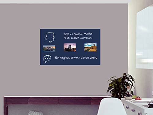 Blaue Tafelfolie MagnetTafel | Magnetische Tafel-Folie | für Kreidestifte | beschreibbar, abwischbar, magnetisch, selbstklebend | Magnetfolie | inkl. Kreidestift + 10 Magnete (100x60cm) von KaRoFoilFIX