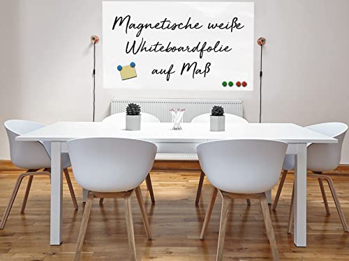 KaRoFoilFIX® Whiteboard Folie selbstklebend & magnetisch | Weißwandtafel | Whiteboard | Schreibtafel | Wandfolie | Multifunktionsfolie | Magnettafel Farbe: Weiß PVC-frei und 100% Recycelbar (20x10cm) von KaRoFoilFIX