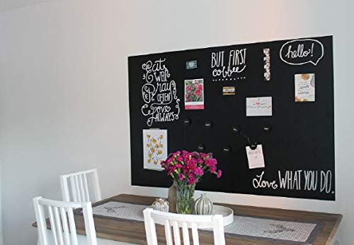 Magnet-Tafel-Folie Farbe: schwarz | 40 Größen | Preis-Leistung Top beschreibbar, abwischbar, magnetisch | Kreide Tafel Magnet Folie (70x50cm) von KaRoFoilFIX