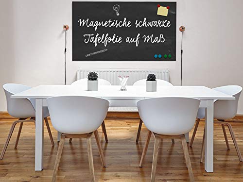Magnetische Tafelfolie | für Kreide & Kreidestifte | selbstklebend | magnetisch | viele Größen | Kreidetafel Magnet Klebefolie (100x100cm) von KaRoFoilFIX