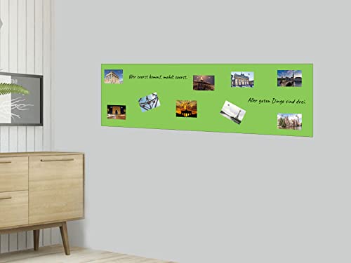 TESTSIEGER l BUNTE Magnetfolie magnetische PVC-freie Magnet Schreibtafel Folie | Testnote 1,4 | beschreibbar zuschneidbar | Rückseite selbstklebend | inkl.Kreidestift (lime grün, 90x60cm) von KaRoFoilFIX