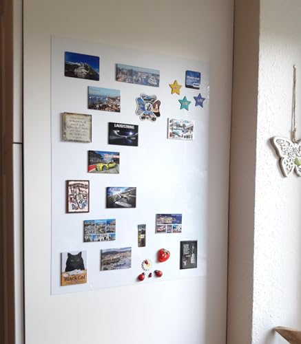 Whiteboard-Folie Preis-Leistung Top | Schreibfolie Selbstklebefolie | beschreibbar, abwischbar, magnetisch | Magnettafel Weißwandtafel - WhiteBoard Rahmenlos - für Hoch und Querformat (100 cm x 60 cm) von KaRoFoilFIX