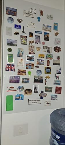 Whiteboard-Folie selbstklebend & magnetisch I flexibler Haftgrund für Magnete I Ferrofolie weiß beschreibbar, nass und trocken abwischbar + 10 Supermagnete (100 x 60 cm) von KaRoFoilFIX