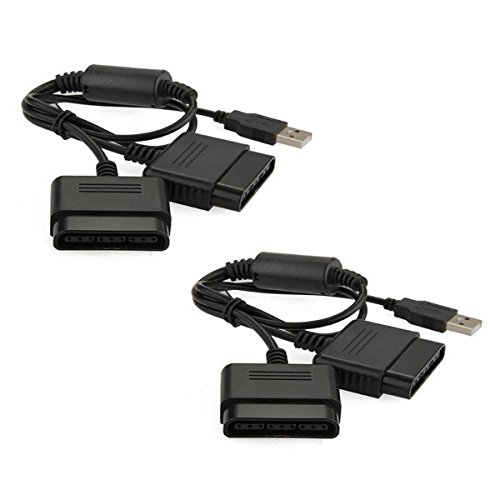 PS2 Playstation 2 zu PS3 PC USB Gamepad Controller Konverter Dual Adapter Kabelführung 2er Set von Kabalo