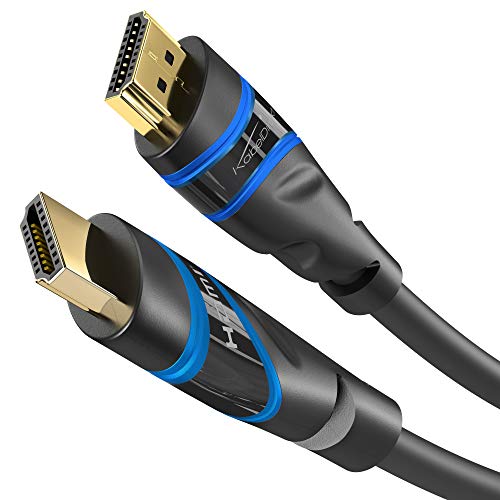 KabelDirekt – 0,5 m – 4K HDMI-Kabel (4K@120Hz & 4K@60Hz – spektakuläres Ultra-HD-Erlebnis – High Speed mit Ethernet, kompatibel mit HDMI 2.0/1.4, Blu-ray/PS4/PS5/Xbox Series X/Switch, schwarz) von KabelDirekt