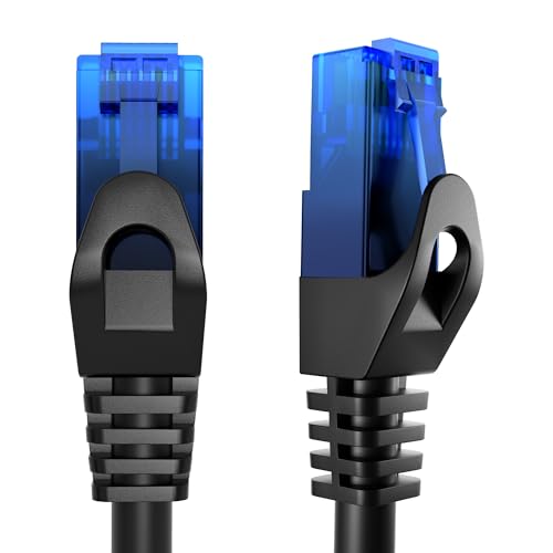 KabelDirekt – 15m – Netzwerkkabel, Ethernet, Lan & Patch Kabel (überträgt maximale Glasfaser Geschwindigkeit & ist geeignet für Gigabit Netzwerke, Switches, Router, Modems mit RJ45 Eingang, blau) von KabelDirekt