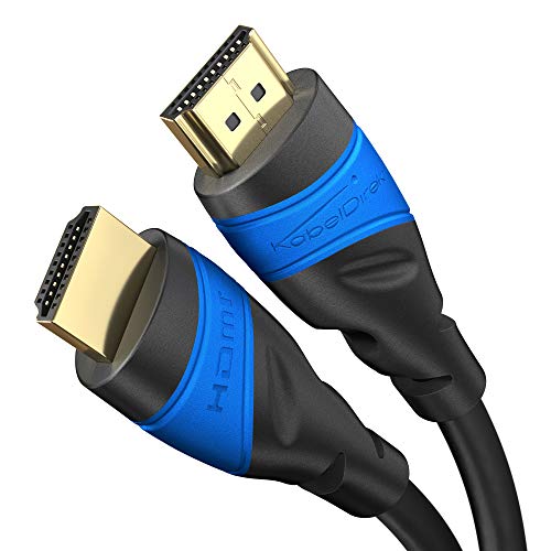 KabelDirekt – 2x 8K/4K HDMI-Kabel – 3 m – 8K@60Hz (Extra-Kupfer für schnelles Ultra HD, 4K@120Hz/8K@60Hz – kompatibel mit HDMI 2.0, High Speed mit Ethernet, Blu-ray/PS5/Xbox Series X/Switch, schwarz) von KabelDirekt