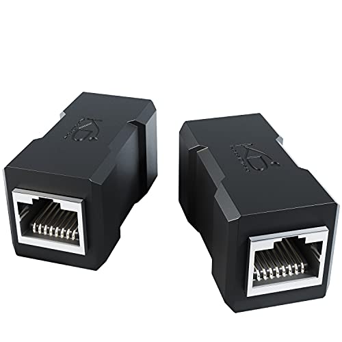 KabelDirekt – 2× RJ45 Kupplung – besonders robust (LAN Kabel Verlängerung 10 Gbit/s, Netzwerkkabel Verbinder & Ethernet Koppler, zwei RJ45-Buchsen, verbindet & verlängert Patchkabel unkompliziert) von KabelDirekt