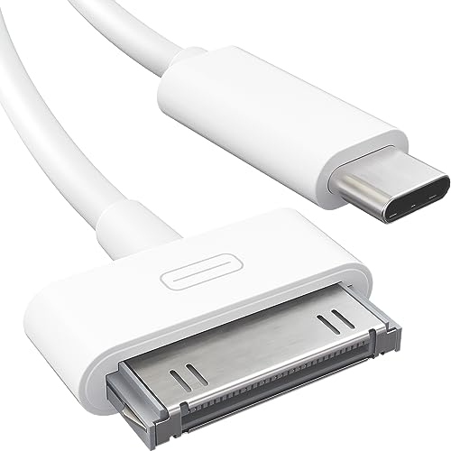 KabelDirekt – 30-Pin auf USB-C Adapter Kabel für iPhone, iPad, iPod – 1 m (Next-Generation- Datenkabel/Ladekabel/Sync-Kabel von USB-C auf Dock Connector für iPhone 4S/4/3G/3/1, iPad 3/2/1, iPod, weiß) von KabelDirekt