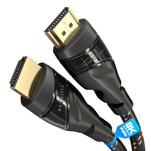 KabelDirekt – 4K HDMI-Kabel – 10 m – 4K@60Hz (Extra-Kupfer für bis zu 18 Gbit/s und Ultra HD/4K, Nylon-Mantel, HDMI 2.0, High Speed mit Ethernet, Blu-ray/PS5/Xbox Series X/Switch, schwarz) von KabelDirekt