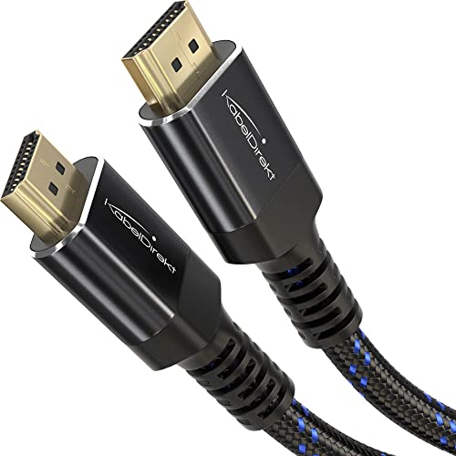 KabelDirekt – 4K HDMI-Kabel – 10 m – 4K@60Hz (Extra-Kupfer für bis zu 18 Gbit/s und Ultra HD/4K, bruchfeste Nylon-Ummantelung, High Speed mit Ethernet, Blu-ray/PS5/Xbox Series X/Switch) von KabelDirekt