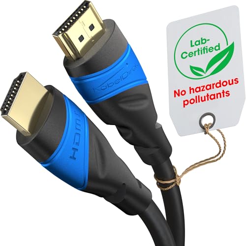 KabelDirekt – 4K HDMI-Kabel – 12,5 m – 4K@60Hz (Extra-Kupfer für bis zu 18 Gbit/s und Ultra HD/4K – kompatibel mit HDMI 2.0, High Speed mit Ethernet, Blu-ray/PS5/Xbox Series X/Switch, schwarz) von KabelDirekt