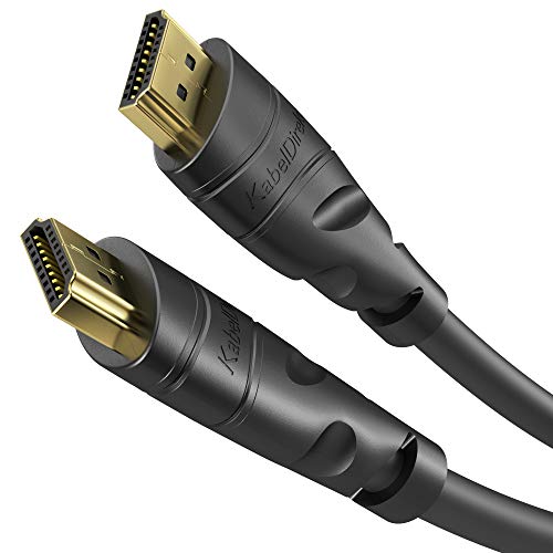 KabelDirekt – 4K HDMI Kabel – 2m (High Speed HDMI mit Ethernet, 4K Ultra HD, 3D, Full HD, 1080p, HDR, ARC, PS4/PS5, Xbox, HDTV) – schwarz von KabelDirekt
