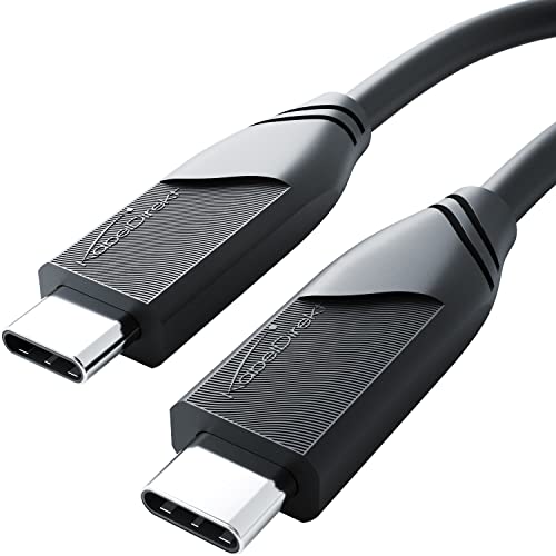KabelDirekt – 4K USB C Kabel All-in-One, USB 4, ideal zum Schnellladen – 5 m (überträgt Daten und Video mit 20Gbit/s, lädt mit 100W, funktioniert als Datenkabel/Ladekabel/Monitorkabel, Schwarz) von KabelDirekt